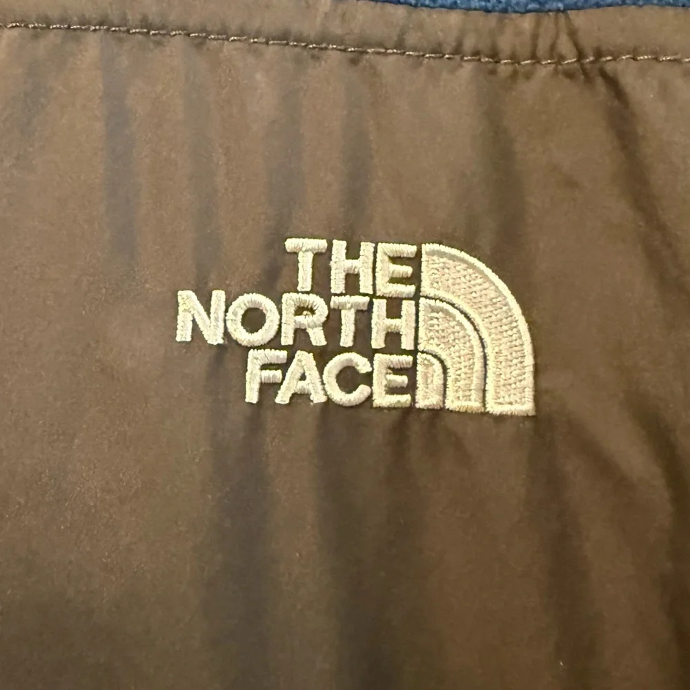 The North Face Full Zip Reversible Jacket Blue Grey‎ Boys Size Large 14/16 FLAW